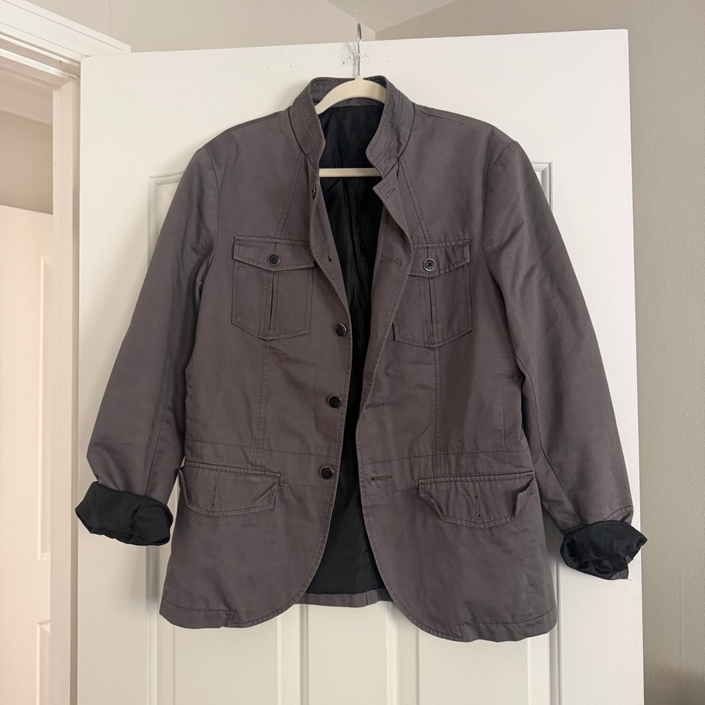 Kenneth Cole Reaction Charcoal Military Jacket